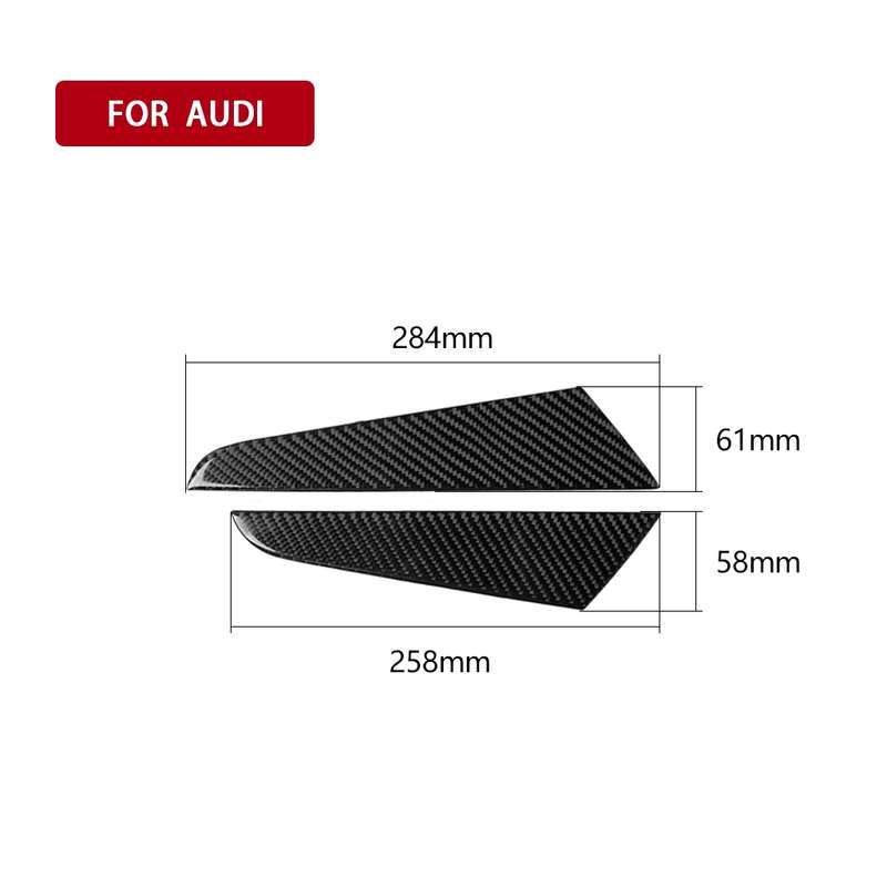 Car Carbon Fiber Gear Shift Position Side Panel Decorative Sticker for Audi A3 2014-2019, Left Drive