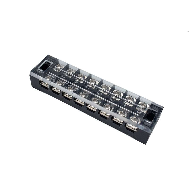 5 PCS Car 8-way 25A TB-2508 Dual Row Power Terminal Connector + 8-position Connection Strip with Cov