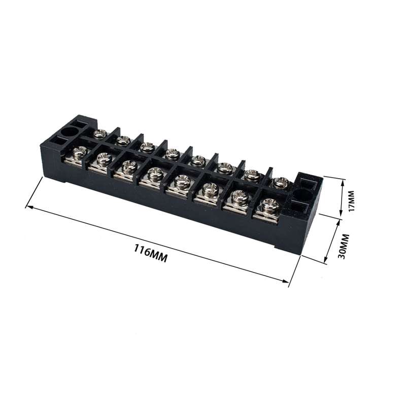 5 PCS Car 8-way 25A TB-2508 Dual Row Power Terminal Connector + 8-position Connection Strip with Cov