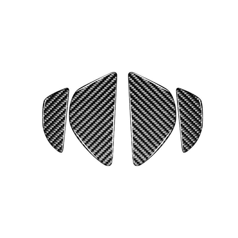 4 PCS Car Carbon Fiber Inner Door Bowl Decorative Stickers for Volvo V60 2010-2017 / S60 2010-2018,