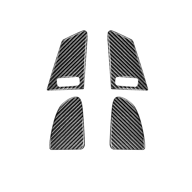 4 PCS Car Carbon Fiber Window Lifting Button Decorative Stickers for Volvo V60 / XC60 2010-2017 / S6