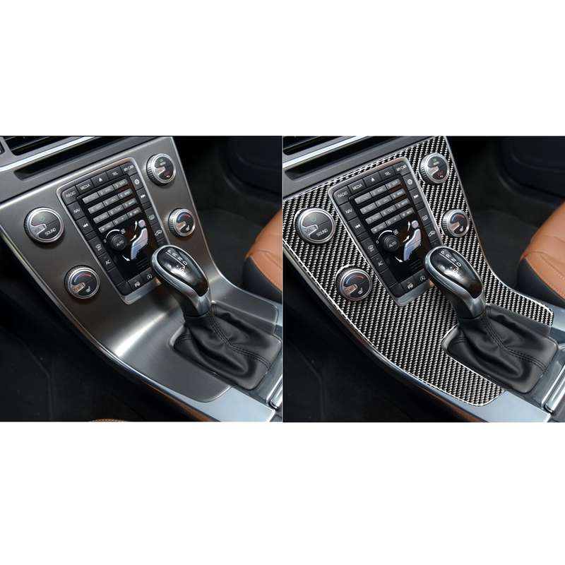 Car Carbon Fiber Central Control Panel Decorative Stickers for Volvo V60 2010-2017 / S60 2010-2018,