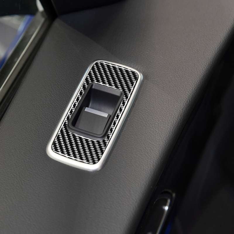 4 in 1 Car Carbon Fiber Lifting Panel Decorative Stickers for Jaguar F-PACE X761 XE X760 2016-2020,