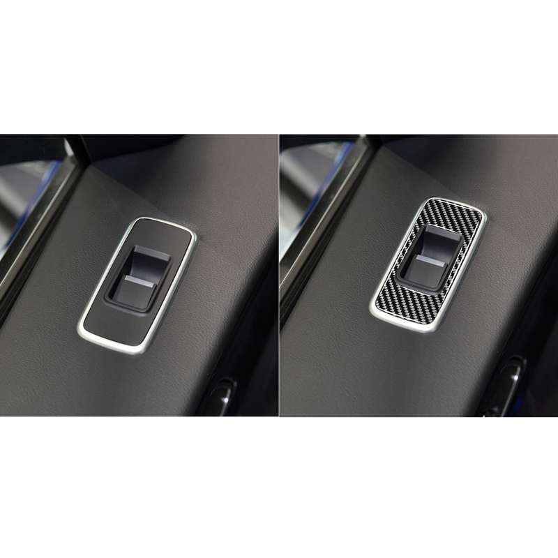 4 in 1 Car Carbon Fiber Lifting Panel Decorative Stickers for Jaguar F-PACE X761 XE X760 2016-2020,