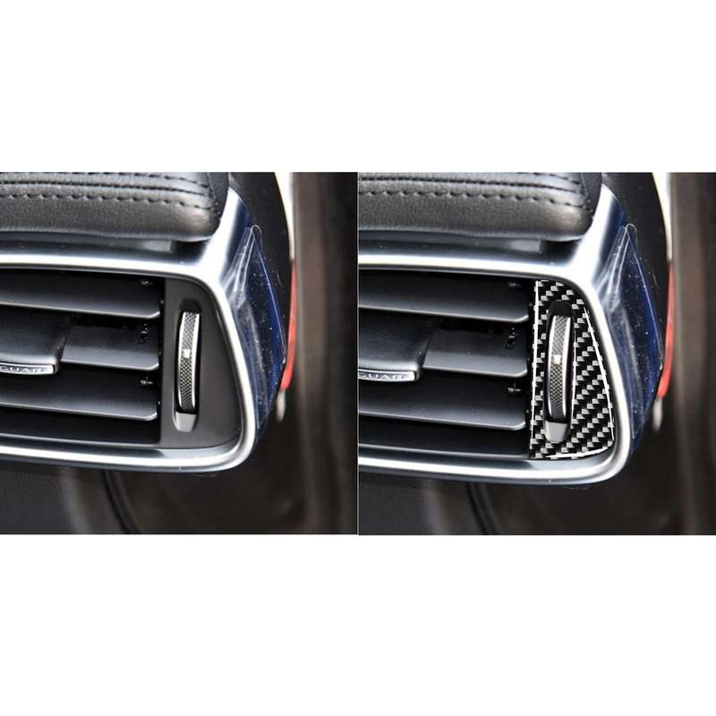 2 PCS Car Carbon Fiber Left and Right Air Outlet Decorative Stickers for Jaguar F-PACE X761 XE X760