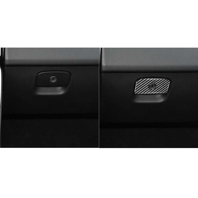 Car Carbon Fiber Front Passenger Seat Storage Box Handle Decorative Stickers for Jaguar F-PACE X761