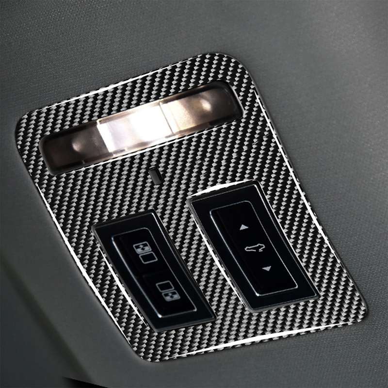 Car Carbon Fiber Reading Lamp Decorative Stickers for Jaguar F-PACE X761 XE X760 XF X260 XJ 2016-202