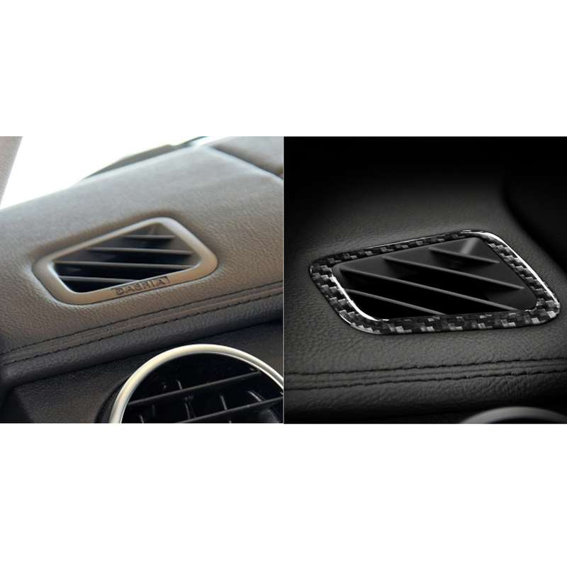 Car Carbon Fiber Dashboard Air Outlet Decorative Sticker for Land Rover Discovery 4 2010-2016, Left