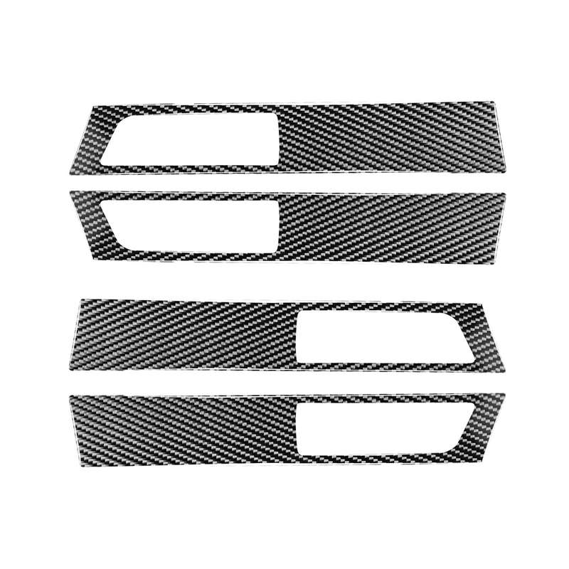 4 PCS Car Carbon Fiber Door Inner Handle Decorative Sticker for Land Rover Discovery 4 2010-2016, Le