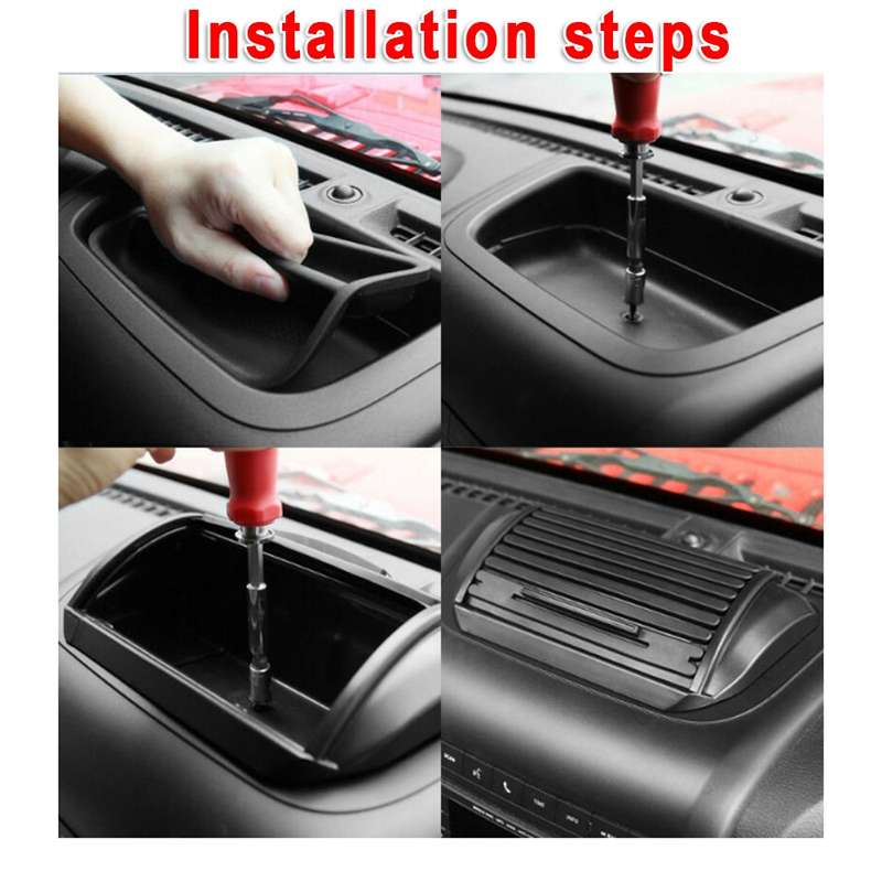Car Dashboard Storage Box Organizer ABS Center Console Tray for Jeep Wrangler & Unlimited JK 2012-20