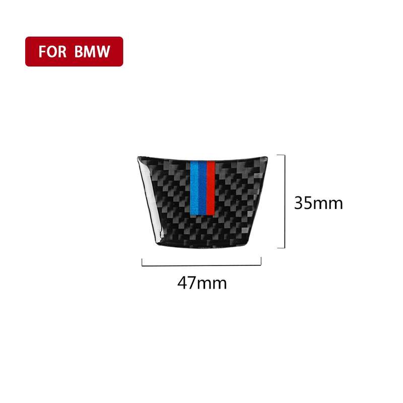 Car Carbon Fiber Tricolor Steering Wheel Decorative Sticker for BMW E70 X5 / E71 X6 2008-2013, Left
