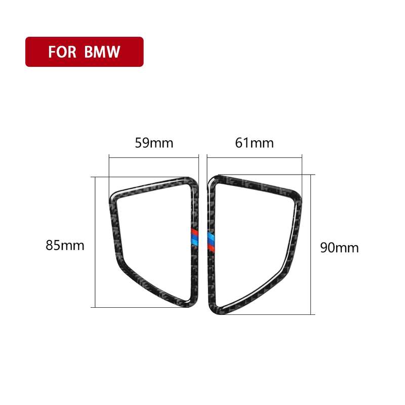 2 in 1 Car Carbon Fiber Tricolor Dashboard Air Outlet Decorative Sticker for BMW E70 X5 / E71 X6 200
