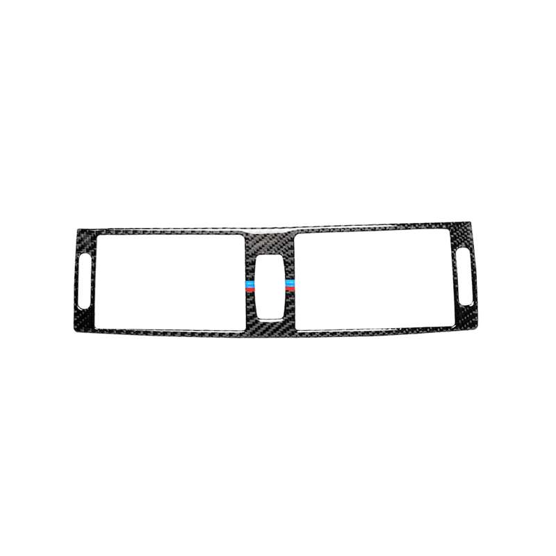 Car Carbon Fiber Tricolor Middle Air Outlet Decorative Sticker for BMW E70 X5 / E71 X6 2008-2013, Le
