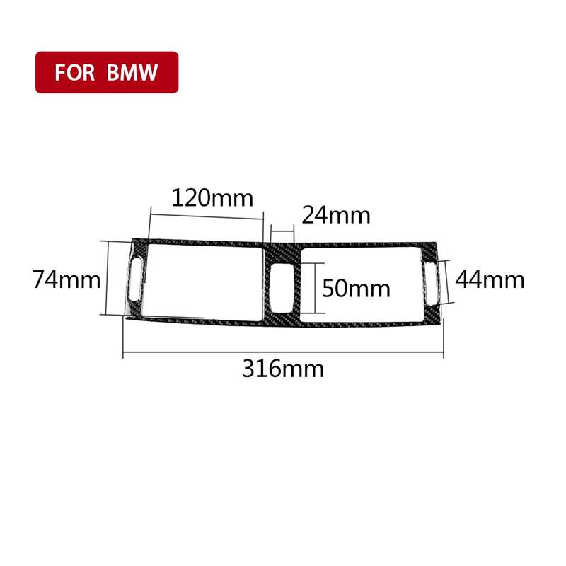 Car Carbon Fiber Solid Color Middle Air Outlet Decorative Sticker for BMW E70 X5 / E71 X6 2008-2013,