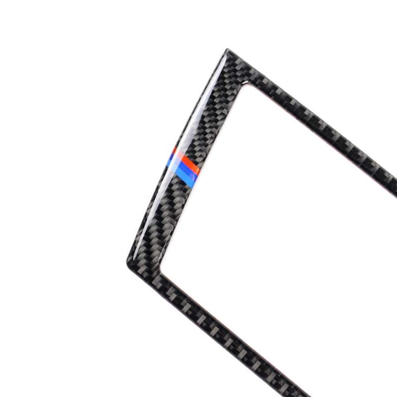Car Carbon Fiber Tricolor Navigation Frame Decorative Sticker for BMW E70 X5 / E71 X6 2008-2013, Lef