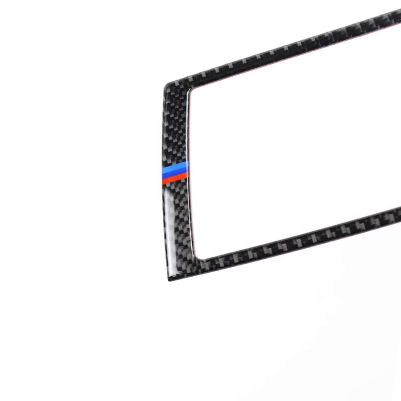 Car Carbon Fiber Tricolor Navigation Frame Decorative Sticker for BMW E70 X5 / E71 X6 2008-2013, Lef