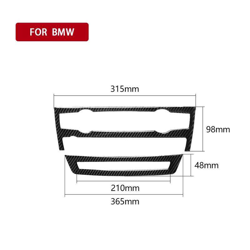 2 in 1 Car Carbon Fiber Solid Color Air Conditioner Set Decorative Sticker for BMW E70 X5 2008-2013