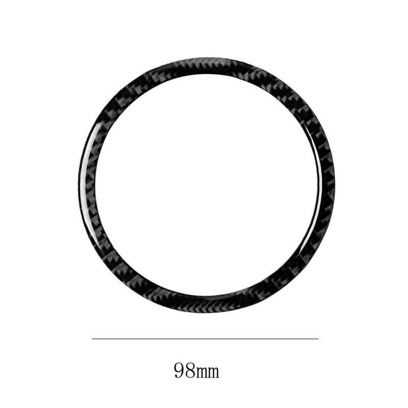 4 in 1 Car Carbon Fiber Solid Color Horn Ring Decorative Sticker for BMW 2008-2013 E70 / 2008-2014 E
