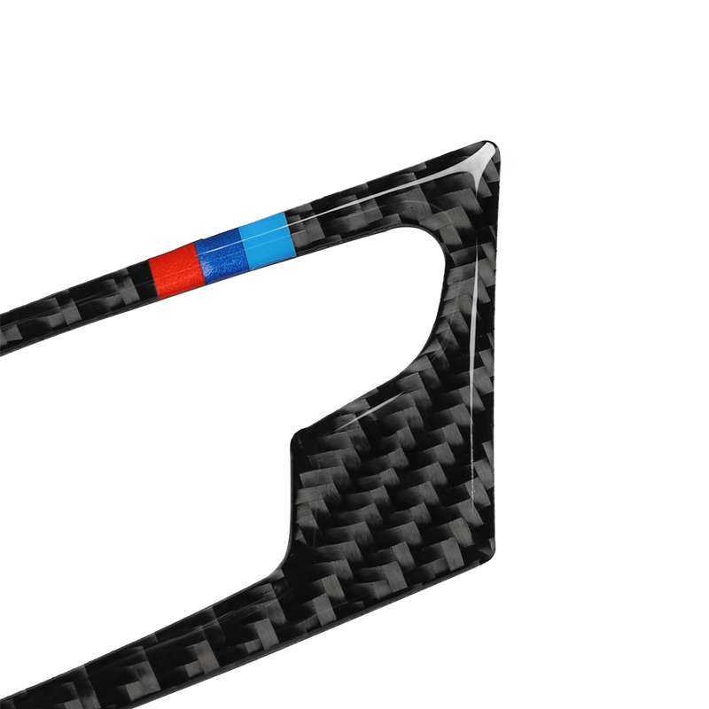 4 in 1 Car Carbon Fiber Tricolor Door Handle Decorative Sticker for BMW 2008-2014 X5 E70 / E71, Left