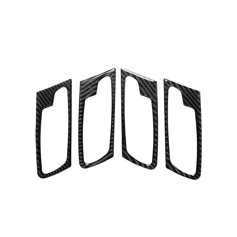 4 in 1 Car Carbon Fiber Solid Color Door Handle Decorative Sticker for BMW 2008-2014 X5 E70 / E71, L