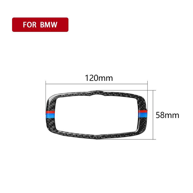 Car Carbon Fiber Tricolor Headlight Switch Frame Decorative Sticker for BMW 2008-2013 X5 E70 / X6 E7