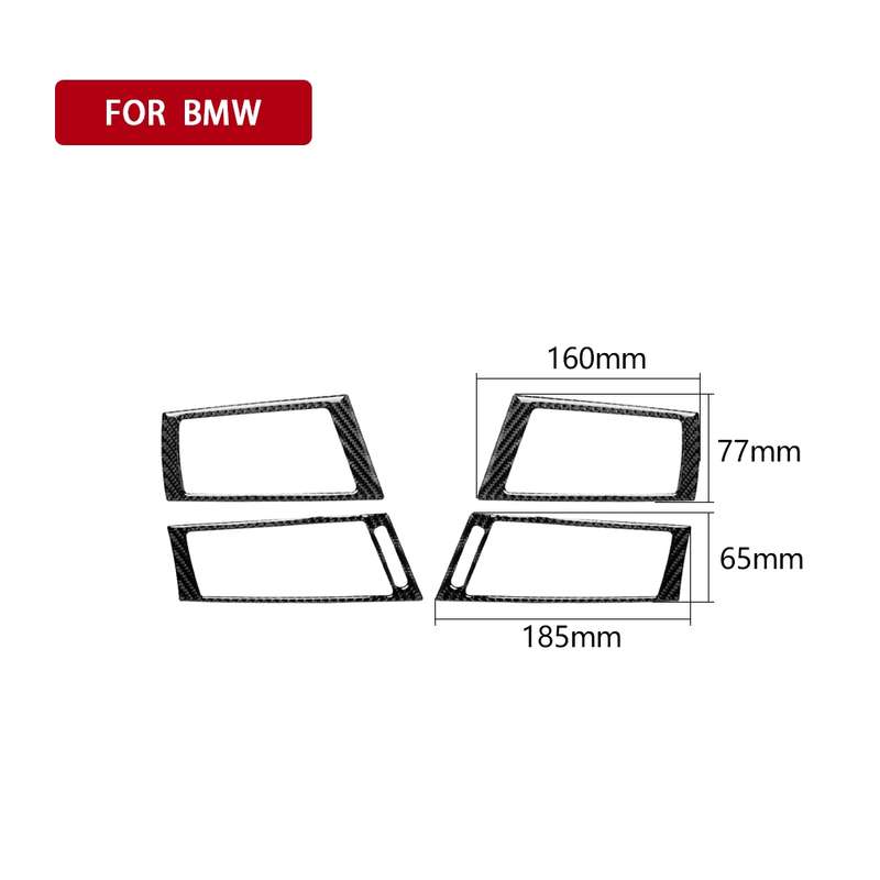 4 in 1 Car Carbon Fiber Side Air Outlet Decorative Sticker for BMW 2008-2013 X5 E70 / X6 E71, Left a