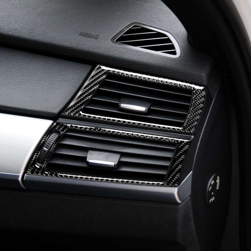 4 in 1 Car Carbon Fiber Side Air Outlet Decorative Sticker for BMW 2008-2013 X5 E70 / X6 E71, Left a