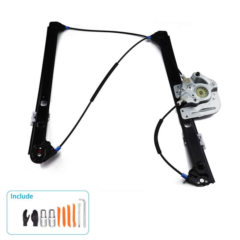 Car Front Left Glass Lift Power Window Regulator LH Driver Side + Toolkit 51338254911 for BMW X5