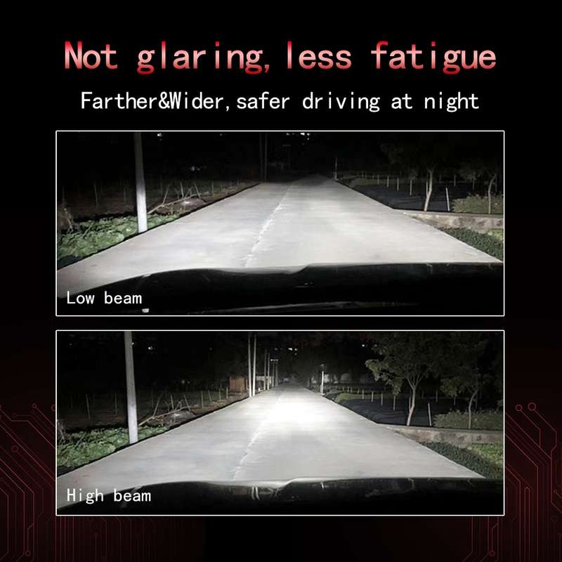 2 PCS P18 H7 DC11-30V 52W 6500K 6500LM Car LED Headlight Lamps