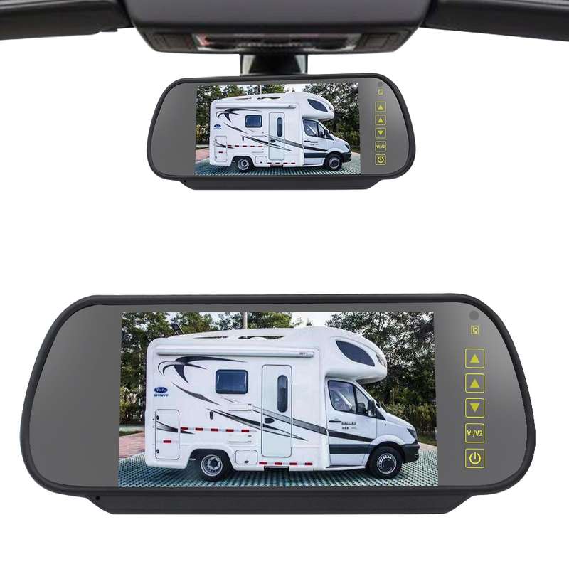 PZ460 Car Waterproof HD High Position Brake Light View Camera + 7 inch Rearview Monitor for Fiat / C