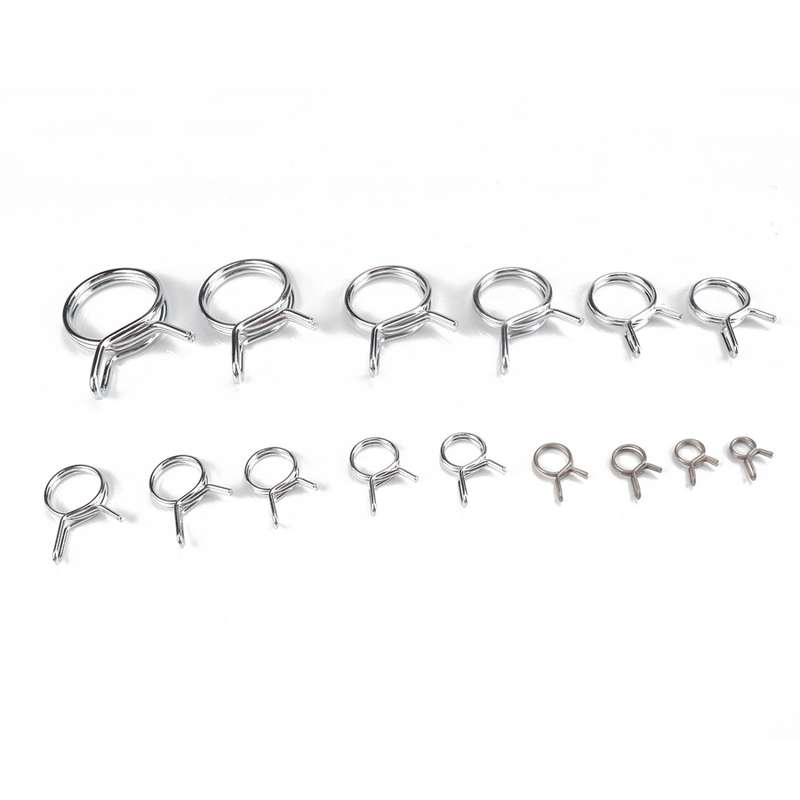 180 PCS Double Wire Spring Tube Clamp Water Pipe Clamps, Size: 5-24mm