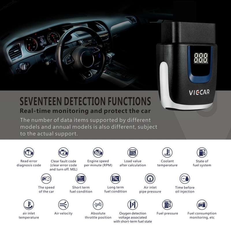 Viecar VP001 Car Mini OBD Fault Detector V2.2 Bluetooth Diagnostic Tool