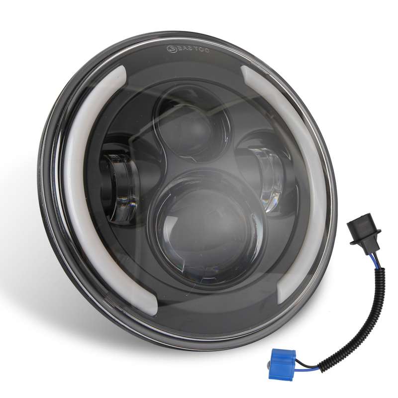 7 inch H4 / H13 DC 9V-30V 3000LM 3000K-6000K 25W Car Round Shape LED Headlight Lamps for Jeep Wrangl