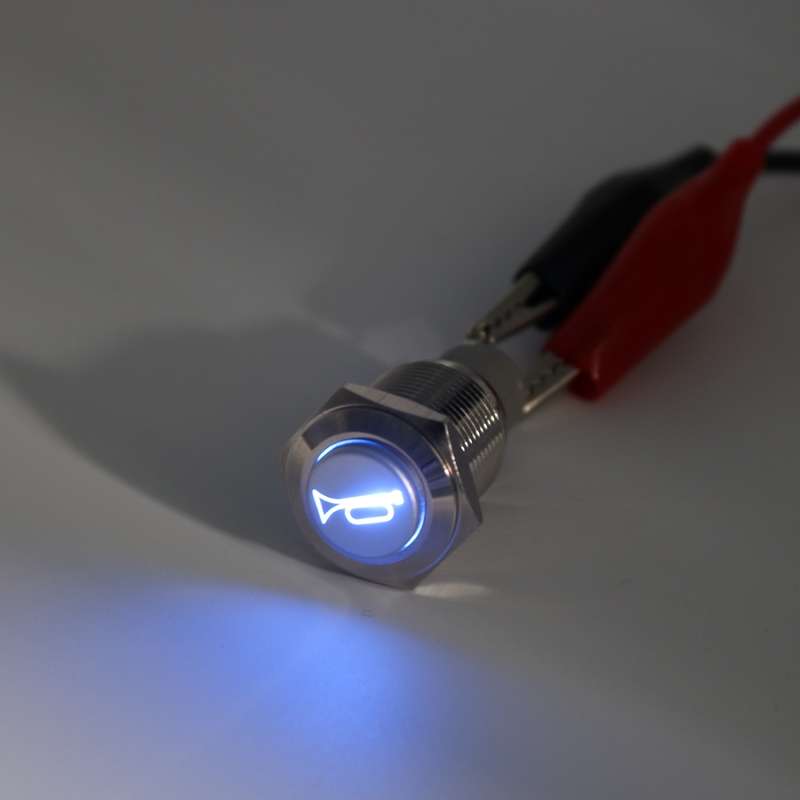 Momentary Reset Switch Push Button 16mm 12V for Car Motorcycle Horn Speaker