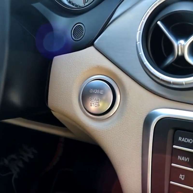 Car Keyless Switch Engine Start Key Push Button 2215450514 for Mercedes-Benz W164 W205(Silver)