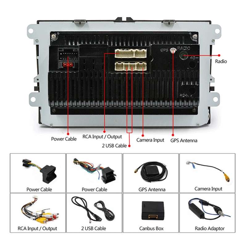 CKVW92 HD 9 inch 2 Din Android 6.0 Car MP5 Player GPS Navigation Multimedia Player Bluetooth Stereo