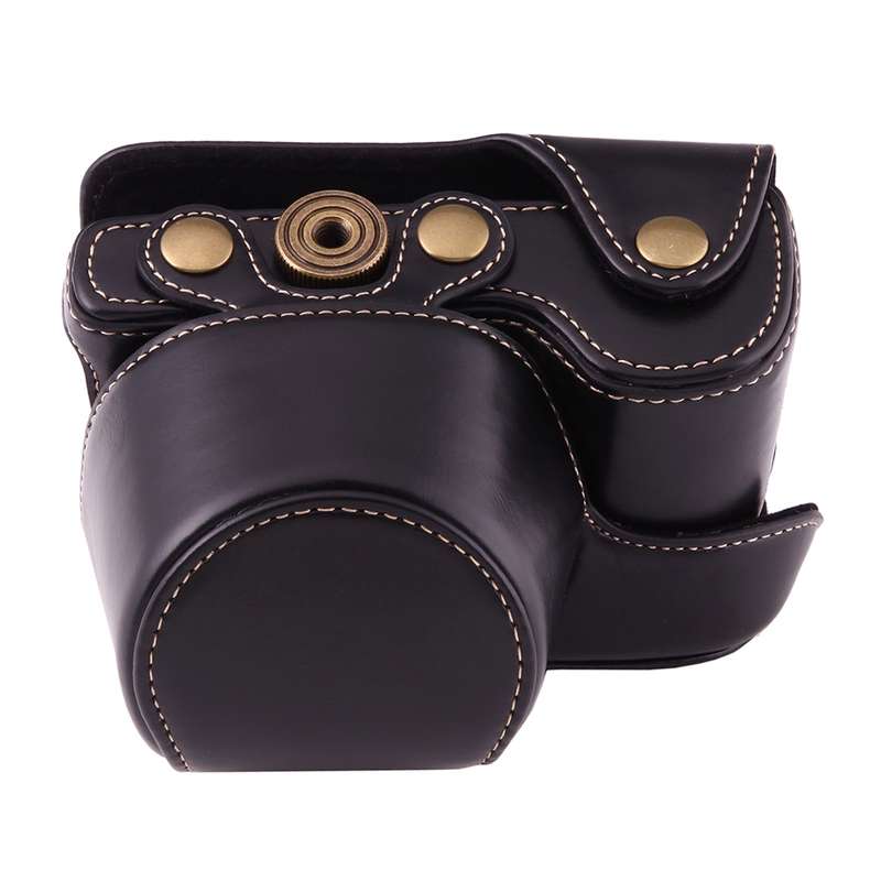 Full Body Camera PU Leather Case Bag with Strap for Sony A6000 / A6300 / Nex 6(Coffee)