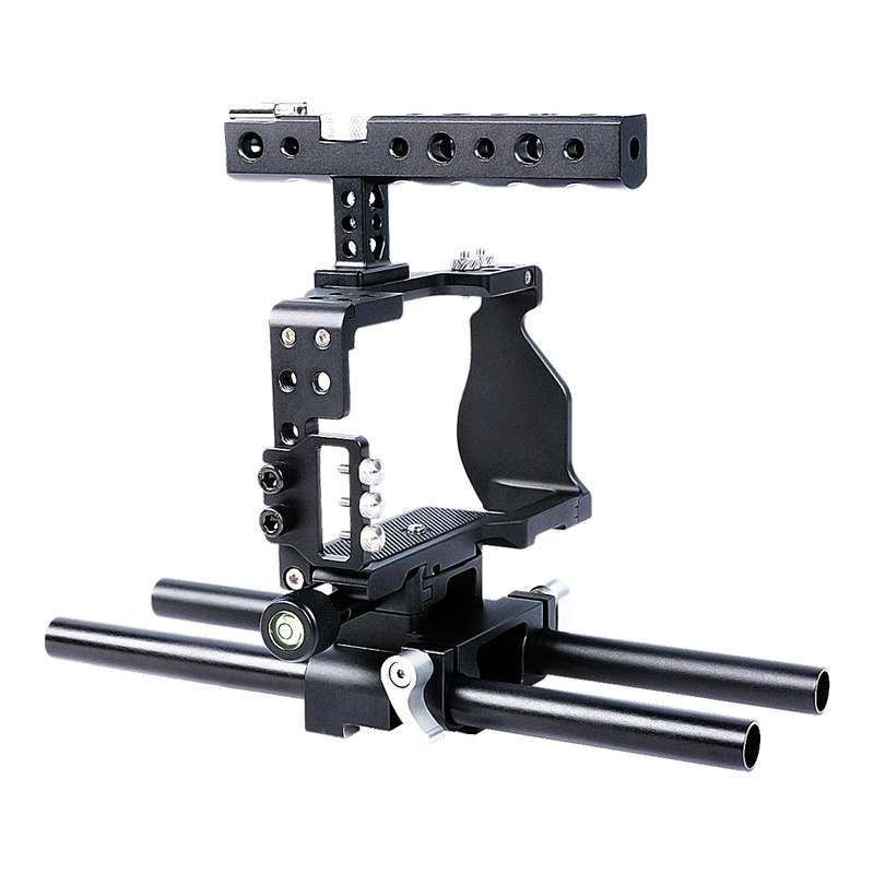 YELANGU YLG0905A Camera Video Cage Handle Stabilizer for Sony A6000/A6300/A6400/A6500(Black)