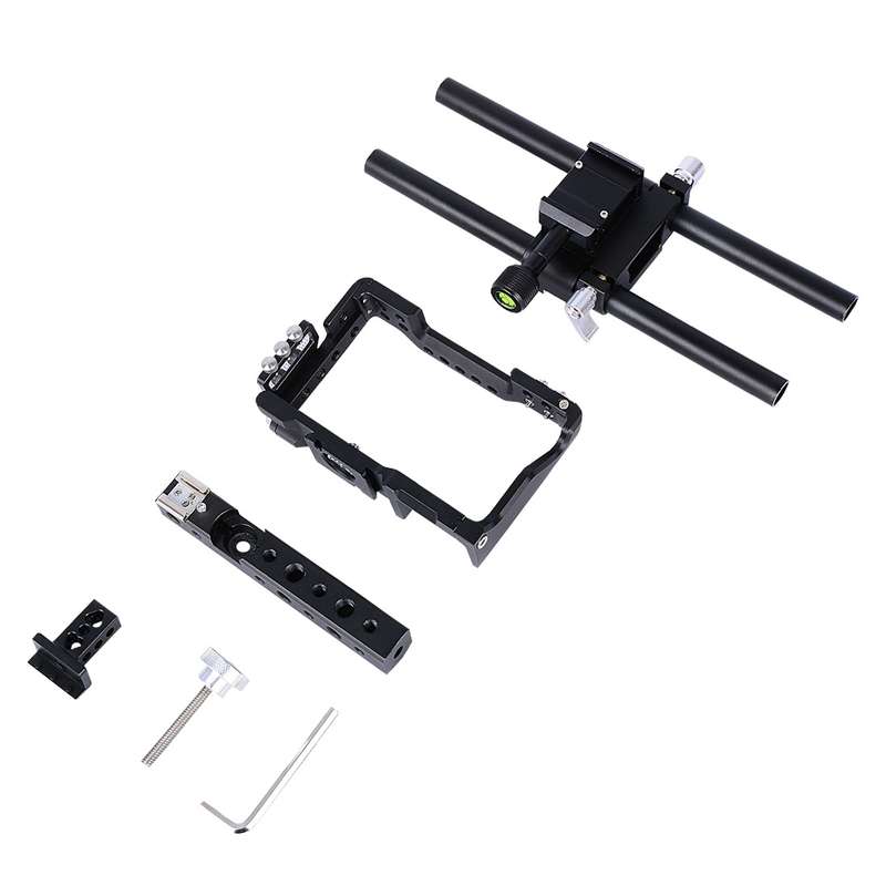 YELANGU YLG0905A Camera Video Cage Handle Stabilizer for Sony A6000/A6300/A6400/A6500(Black)