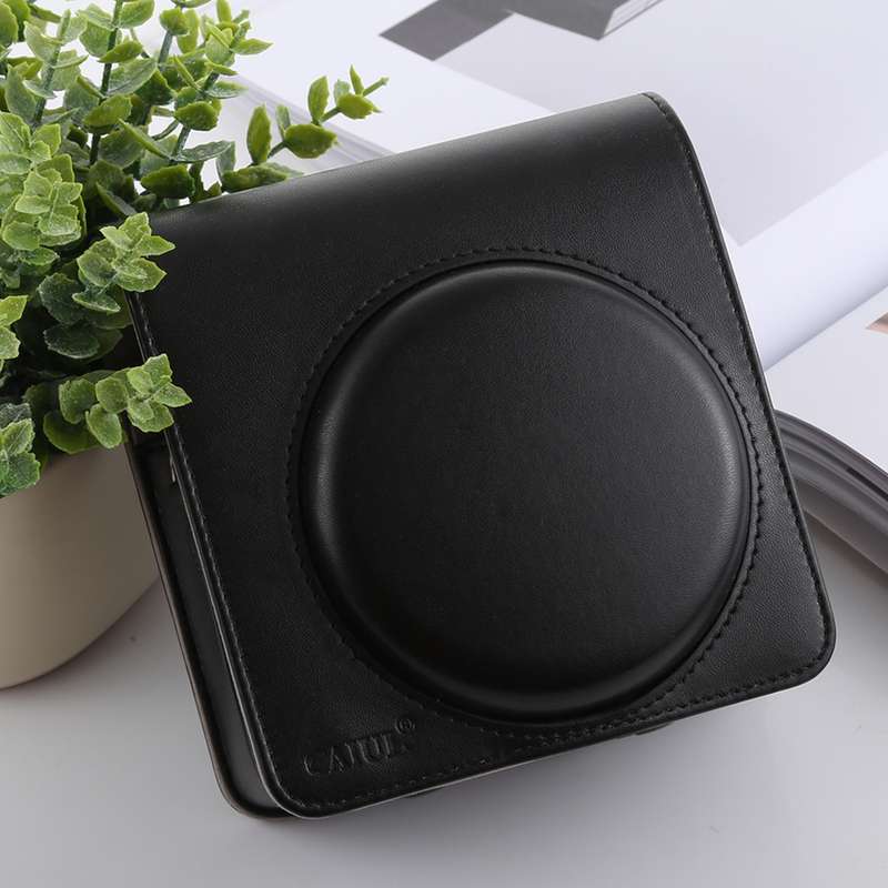 Retro Style Full Body Camera PU Leather Case Bag with Strap for FUJIFILM instax SQUARE SQ6 (Brown)