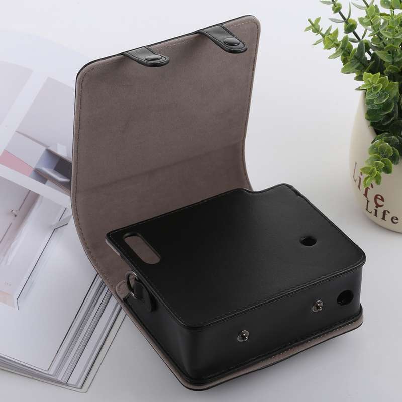 Retro Style Full Body Camera PU Leather Case Bag with Strap for FUJIFILM instax SQUARE SQ6 (Brown)