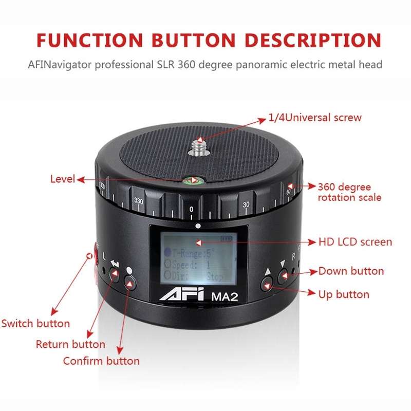 MA2 360 Degree Rotation Delayed Star Photography LCD Camera Mount for SLR & Digital Cameras with Tim