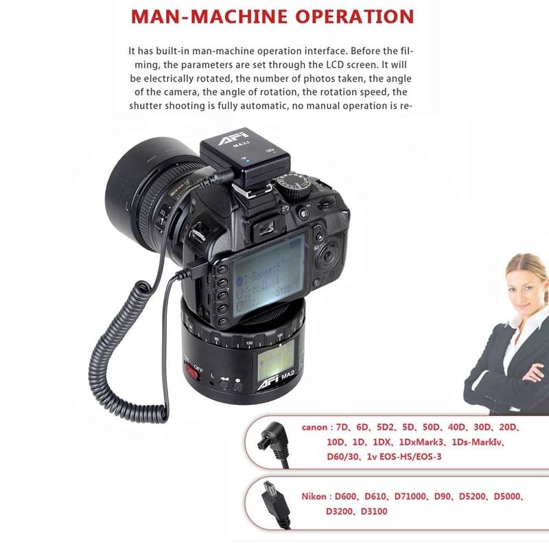 MA2 360 Degree Rotation Delayed Star Photography LCD Camera Mount for SLR & Digital Cameras with Tim