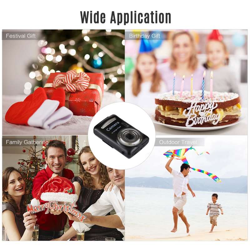 1280x720P HD 4X Digital Zoom 16.0 MP Digital Video Camera Recorder with 2.4 inch TFT Screen(Gold)