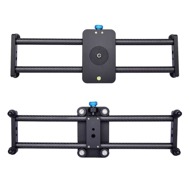 YELANGU L40T 40cm Carbon Fiber Slide Rail Track for SLR Cameras / Video Cameras (Black)