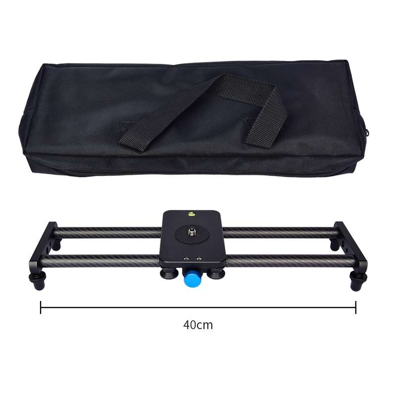 YELANGU L40T 40cm Carbon Fiber Slide Rail Track for SLR Cameras / Video Cameras (Black)