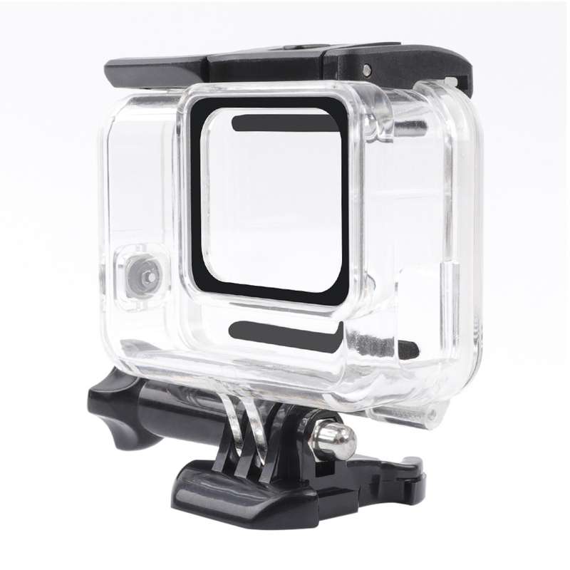 For GoPro HERO7 White /Silver Skeleton Housing Side Hollow Protective Case with Buckle Basic Mount &