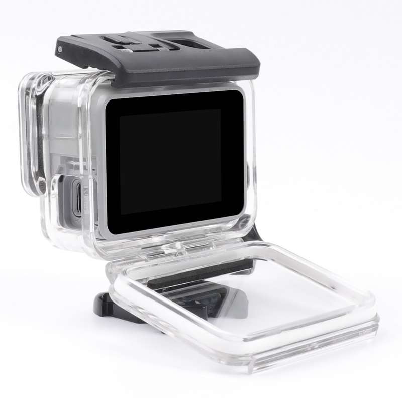 For GoPro HERO7 White /Silver Skeleton Housing Side Hollow Protective Case with Buckle Basic Mount &