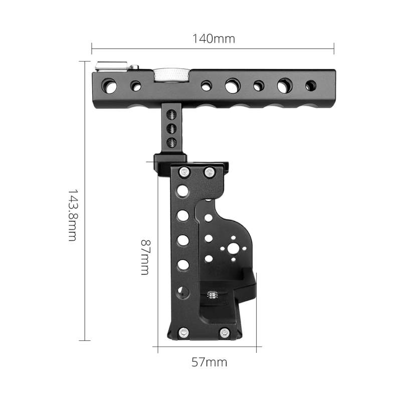 YELANGU C17 YLG0913A Video Camera Cage Stabilizer with Handle for Sony A6600 (Black)