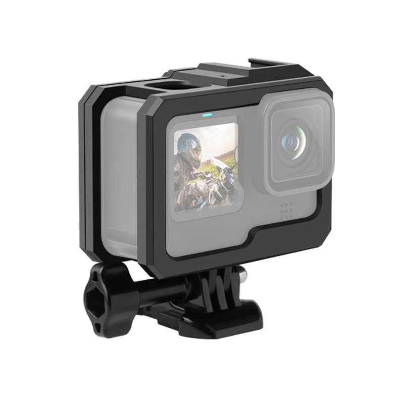 For GoPro HERO10 Black / HERO9 Black ABS Plastic Border Frame Mount Protective Case with Buckle Basi